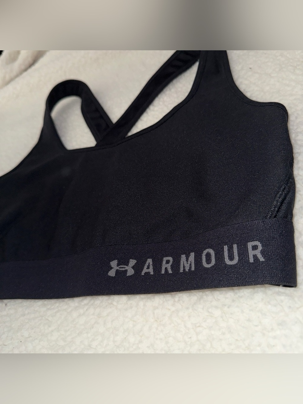 LG Black Sports Bra with Logo Elastic Band